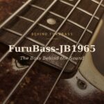 Close-up of the fretboard of a 1965 Jazz Bass, the instrument recorded for FuruBass-JB1965