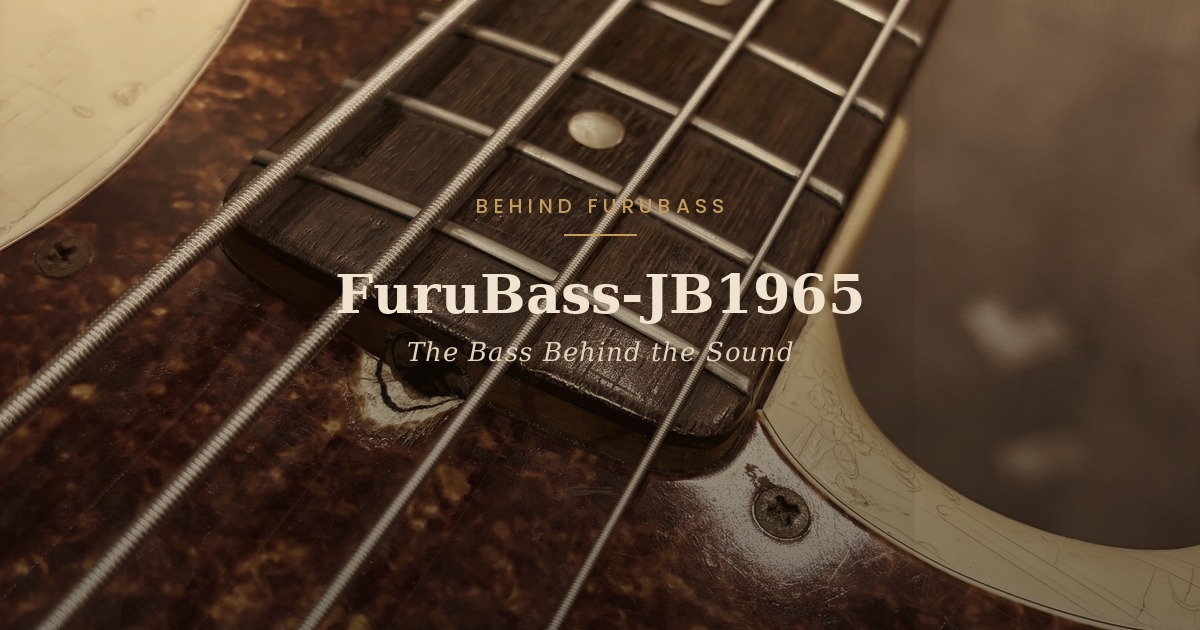 Close-up of the fretboard of a 1965 Jazz Bass, the instrument recorded for FuruBass-JB1965