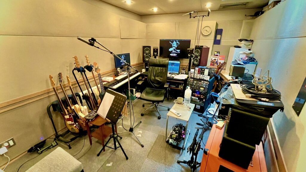 Home recording studio where FuruBass bass sample libraries are recorded and produced